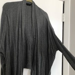 Alice and Olivia grey cashmere drapey sweater
